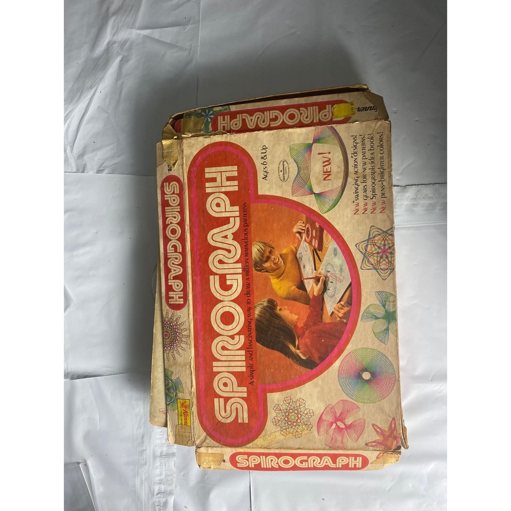 Vintage Spirograph Drawing Set Original Box Ages 6 And Up Classic‎ Art Toy